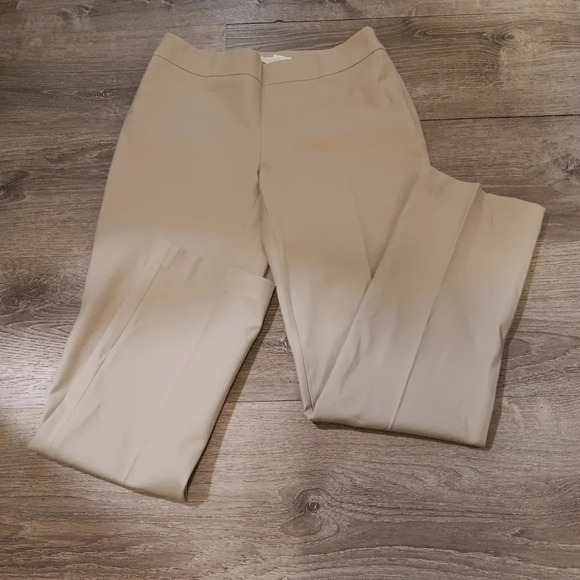 Chico slack cream pants. Side zipper. Size 0 Regular - Picture 2 of 6
